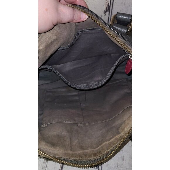 15" Vtg COACH Legacy Graphite Berry Textured Leather Molly Satchel Purse #21140 - Picture 5 of 6